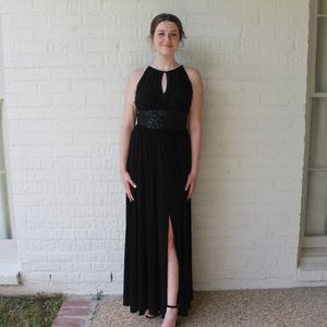 R&M Richards Sleeveless Beaded Gown